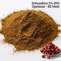 Matière première végétale : Poudre d'extrait de graines de Schisandra Chinensis, Acides organiques 2%~9% Schisandrine, Qualité alimentaire, Vrac d'usine