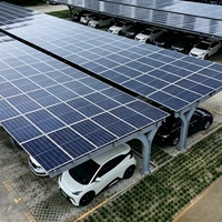 Structure de carport solaire sur mesure, système de carport solaire photovoltaïque, abri de stationnement solaire.