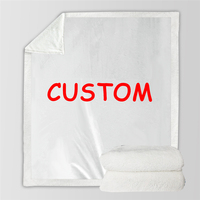 Couverture Polaire Tricotée Personnalisée en Sherpa à Motif Dessin Animé, Ultra Douce, Quatre Saisons, pour Télévision, Vente en Gros, Livraison Directe, FBA, POD