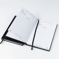 Fabricant de cahiers d'agenda A5 en cuir PU avec logo personnalisé, couverture rigide, avec marque-page ruban et porte-stylo