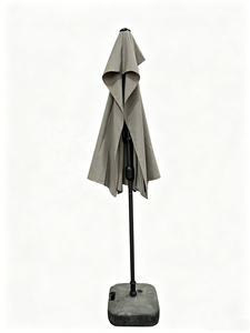 <span class=keywords><strong>Parasol</strong></span> <span class=keywords><strong>demi</strong></span>-ronde 270 cm pour patio, balcon, jardin, protection UV50+, ouverture manivelle, structure en acier, polyester, pour extérieur, cour, terrasse - Product Image 4