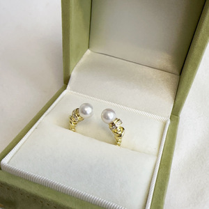 Bague en argent pur avec perle d'eau douce de Zhuji, 5,5-6 mm, perle d'eau douce ronde, sans défaut, avec une beauté inégalée - Product Image 4