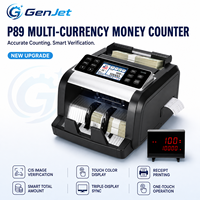 Compteur de billets portable en métal avec comptage par dénomination mixte et détection de contrefaçon pour l'échange de devises en détail