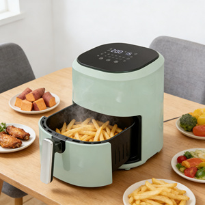 หม้อทอดไร้น้ำมันอเนกประสงค์รุ่นใหม่ 1200W 5 ลิตร ควบคุมแบบดิจิตอล ตะกร้าเคลือบสารกันติด ปรับเวลาได้ ปิดอัตโนมัติ ปลอดภัย เสียงเบา - Product Image 2