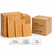 Bamboe snijplank van natuurlijk hout met sapgoot voor keuken, vlees, groenten, fruit, voorbereiding, cadeau voor de chef-kok