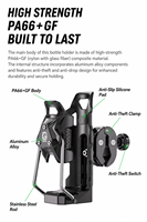 Support de bouteille d'eau pour moto SHJ-6, 50-80 mm, antivol, verrouillage automatique, rotation à 360°, PA66+GF pour moto/vélo