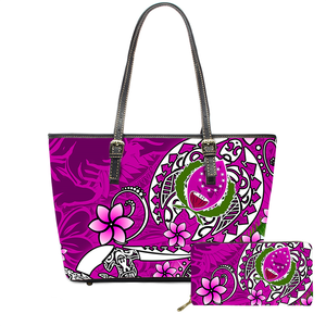 Sac à main polynéen hawaïen pour femmes, avec imprimé de <span class=keywords><strong>tatouage</strong></span> Vintage, porte-monnaie et sac à main personnalisés, nail Art de luxe, 2 pièces, - Product Image 3