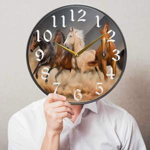 Relógio de parede redondo vintage de 12 ", relógio de parede redondo com animais, relógio de mesa silencioso e não ticando a bateria, decorativo de quartzo - Product Image 4