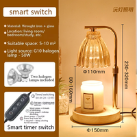 Premium Elegante Trendige Geprägte Glas-Duftlampe mit Dimmer und Timer, Rauchfreie Duftwärmer-Dekorationslampe für Schlafzimmer