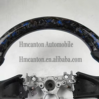 Volant de direction en fibre de carbone forgée de qualité supérieure, cuir lisse, surpiqûres bleues, pour Infiniti Q50, volant de direction de voiture