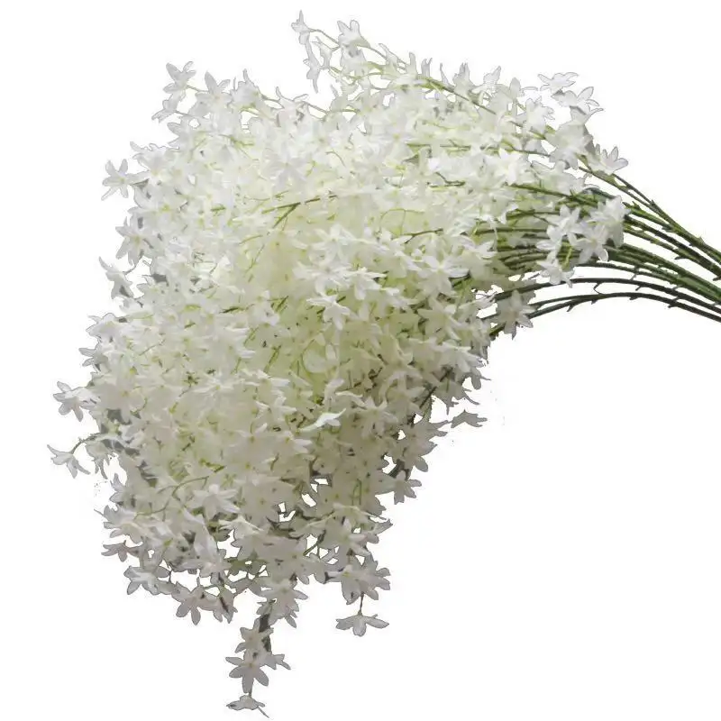 結婚式の庭の装飾のための白いオンシジウム造花2020