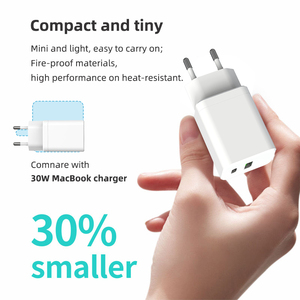 EU PD 30W <span class=keywords><strong>Chargeur</strong></span> rapide USB C Adaptateur secteur USB Type C <span class=keywords><strong>Chargeur</strong></span> mural pour <span class=keywords><strong>Apple</strong></span> pour iPhone Téléphone portable Ladeadapter Adaptateur secteur - Product Image 5