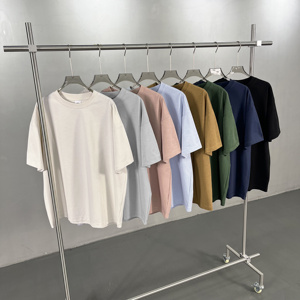T-shirt unisexe en coton slub rafraîchissant 230G, col rond, coupe ample, couleur unie, respirant, doux pour la peau, manches courtes, vente en gros, personnalisable - Product Image 2
