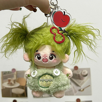 Personnalisable cheveux longs peluche poupée porte-clés pendentif 20cm de haut tissu porte-clés avec votre propre conception