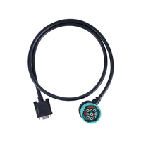 Câble adaptateur série DB9 à connecteur Deutsch 9 broches à angle droit J1939 pour outil de diagnostic CAN Bus de camion lourd, interface PC