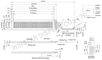 Module d'affichage OLED COG 20x2 avec contrôleur SSD1311, 2,93 pouces WEO002002A, température de fonctionnement -40°C ° C+80 ° Instrument industriel C