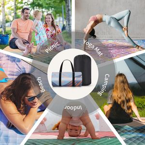 Al Aire Libre gran playa Camping ultrasónico Picnic manta de gran tamaño senderismo Parque impermeable arena libre práctico compacto picnic Mat - Product Image 3