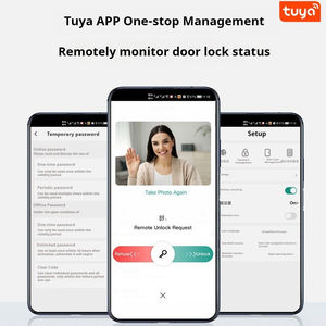 Serrure intelligente Serrure intelligente noire Wififingerprint Porte 2025 Wifi Tuya Serrure de porte intelligente avec caméra et empreinte digitale <span class=keywords><strong>pour</strong></span> les hôtels - Product Image 5