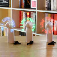Mini Fan Design popolare Fast Wall novità promozionale preimpostato Flash Led luce del messaggio di ricarica Fan per bambini