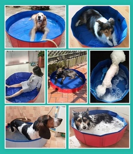 <span class=keywords><strong>Piscina</strong></span> inflable para perros grandes, bañera de baño plegable para mascotas, aseo al aire libre - Product Image 5