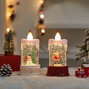 Christmas Glowing Candle Wind Lamp <b>LED</b> <b>Night</b> <b>Light</b> Creative Desktop Ornament Kids Christmas Gift Window Home Decor - Product Image 4