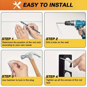 Support de présentoir fixe mural pour <span class=keywords><strong>canne</strong></span> <span class=keywords><strong>à</strong></span> <span class=keywords><strong>pêche</strong></span> <span class=keywords><strong>à</strong></span> domicile - Product Image 6