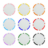 Keripik Poker Tanah Liat Mewah 2 Warna 14g 40mm Las Vegas Crowns Casino Chips Stiker Nomor Kustom Hiburan Permainan Judi