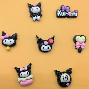 דמות קריקטורה דגם ידידותי לסביבה צבועה שרף flatback charms קישוטי תג - Product Image 4