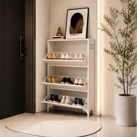 ASSOC Porte-chaussures minimaliste en acier thermolaqué avec séparateur de chaussures, organisateur durable pour couloir, bureau à domicile, OEM