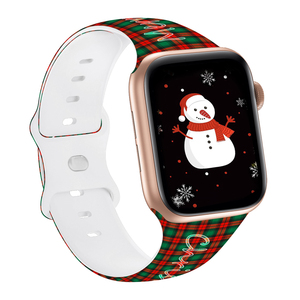 <span class=keywords><strong>Bracelet</strong></span> en silicone imprimé pour <span class=keywords><strong>Apple</strong></span> <span class=keywords><strong>Watch</strong></span> Ultra 49mm <span class=keywords><strong>Bracelet</strong></span> pour iWatch série 8 7 41 45mm 6 5 4 <span class=keywords><strong>se</strong></span> 3 40 44 42MM pour <span class=keywords><strong>bracelet</strong></span> de Noël - Product Image 4