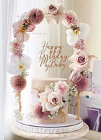 Ensemble d'arche à gâteau moderne en métal doré - Support de présentation de gâteau de mariage - Décorations de mariage - Outils pour gâteaux