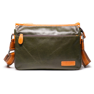 Borsa a tracolla e tracolla artigianale in vera <span class=keywords><strong>pelle</strong></span> di vacchetta borsa Messenger Casual alla moda - Product Image 5