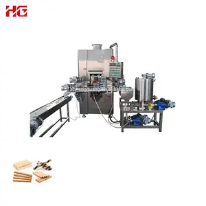 Pieno di Uova Automatico Rotolo Wafer Bastone Che Fa Macchina/Macchina Wafer Rotolo Linea di Produzione/Mini Wafer macchina di elaborazione