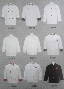 Vendita calda di alta qualità Unisex <span class=keywords><strong>Chef</strong></span> giacca e pantaloni Set tessuto estivo ristorante uniforme per alberghi e cucine - Product Image 6
