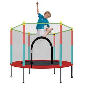 Trampoline pour enfants, trampoline de gymnastique avec filet de sécurité pour une utilisation en extérieur et en intérieur - Product Image 1