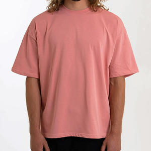 Camisetas de Cuello Redondo Personalizadas, de Gran Peso y Corte Holgado, de Diseñador, Tallas Grandes para Hombre, Lisas, de Algodón, Oversize, Camisetas Básicas para Hombres - Product Image 1