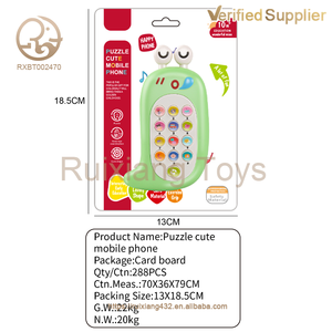 Vente en gros de jouets d'apprentissage précoce Montessori pour enfants, étui en silicone pour téléphone portable électrique avec dessin animé musical, téléphone portable pour enfants - Product Image 6