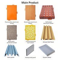 Panneaux décoratifs en aluminium revêtus de PVDF modernes pour revêtement mural extérieur, ignifuges, légers, anti-moisissures, façade de bâtiment