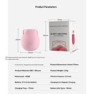 Grensoverschrijdende effenkleurige Meet Huan Rose tepelstimulator voor vrouwelijke massage, zuigende masturbatie, volwassen vibratie, seksartikelen 10 - Product Image 3