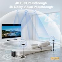 Système Home Cinéma ULTIMEA 5.1.2 canaux True Dolby Atmos avec caisson de basses sans fil 8 pouces, audio spatial 360° 4K HDR et Bluetooth