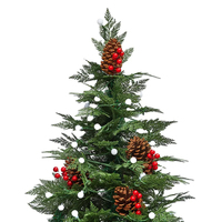 Grand arbre de Noël artificiel à lumière LED colorée pré-éclairé personnalisé pour la décoration de fête à la maison