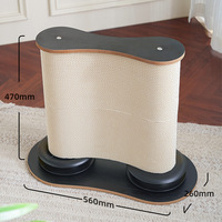 Griffoir vertical en forme de 8 pour chat, durable, en carton ondulé écologique, maison pour chat, mobilier minimaliste pour chats de grande taille