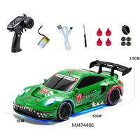 Modèle de voiture de drift proportionnelle 1:43, carrosserie en plastique, simulation, voiture télécommandée 2.4G avec lumières LED