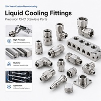 Raccords de refroidissement liquide sur mesure de précision OEM, usinage CNC, connecteurs filetés pour centre de données