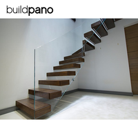 Escalier flottant Escalier en verre suspendu moderne/escalier en verre pour intérieur/conception d'escalier de maison