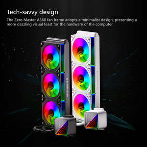 Refroidisseur liquide CPU blanc 240 mm ARGB AIO, <span class=keywords><strong>radiateur</strong></span> <span class=keywords><strong>de</strong></span> refroidissement par eau <span class=keywords><strong>pour</strong></span> PC Intel AMD OEM - Product Image 2