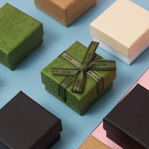 Boîte de rangement de bijoux verte Vintage, boîte de rangement pour boucles d'oreilles, colliers, bracelets, conteneur de rangement, boîte cadeau, emballage de bijoux - Product Image 2