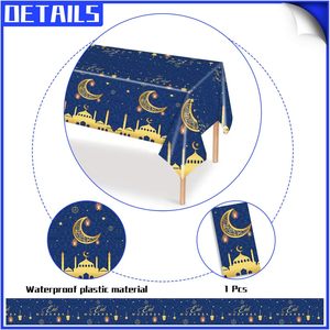 Polyester Washable Party Eid Mubarak <b>Tablecloths</b> Covers Decorations Ramadan Table Clothes for Home Accept Customized Logo - Product Image 3