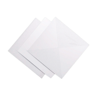 Plaque de plafond acoustique moderne en aluminium perforé, panneau de plafond suspendu métallique, carré décoratif à encastrer, ignifuge classe A pour bureau