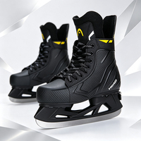 Patins à glace ajustables pour enfants, jeunes et adultes, bottes de patinage chromées, taille hiver 28-45, vente en gros d'usine OEM ODM